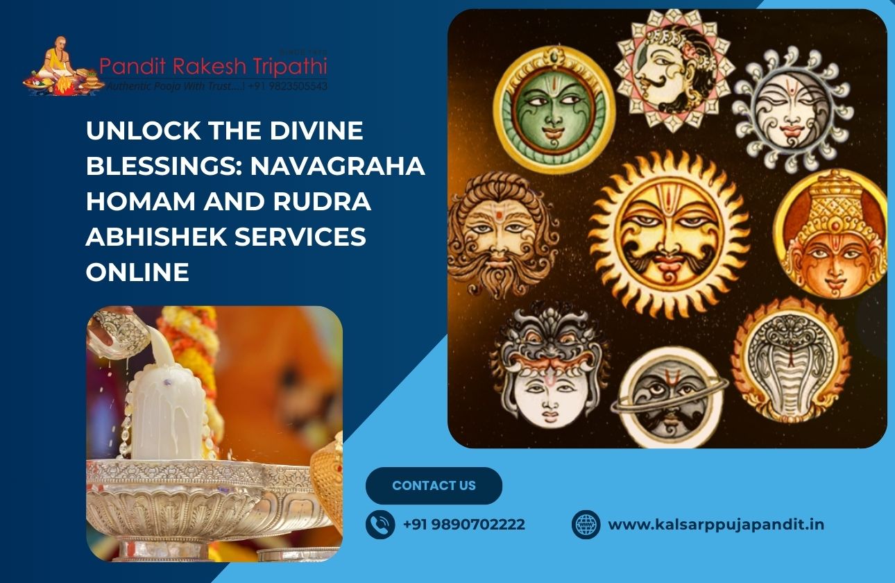 Unlock the Divine Blessings: Navagraha Homam and Rudra Abhishek Services Online